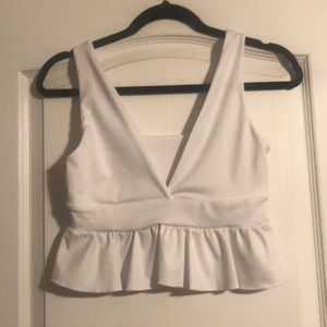 White crop top